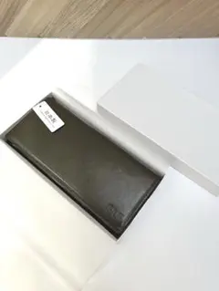 【新品】銀座タニザワ　高級レザー　メンズ　長財布　ダークグリーン