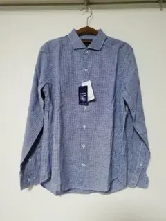 【新品・タグ付】Simplicité plus 長袖シャツ ブルー M