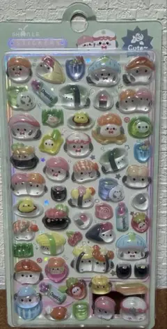 【海外正規品】ボンボンドロップシール/シマエナガ お寿司