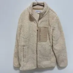 アマゾンエッセンシャルズ【2XL】フリースジャケット 無地 ボア ベージュ