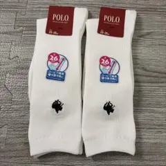 POLO BCS 靴下 23-25cm ホワイト 抗菌防臭 スーピマ綿混　セット