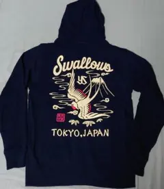 ヤクルトスワローズ　スカジャン風　燕パーカー　紺　未使用のサムネイル