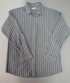 カッターシャツ　ストライプ　メンズ　グローバルワーク　Mサイズ