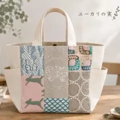 美品】ミナペルホネン bucket bag パッチワーク バケツ型 バッグ