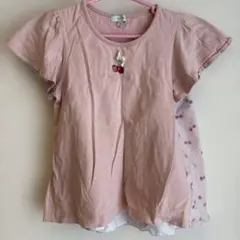 anyFAM さくらんぼ刺繍 Tシャツ 120
