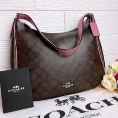 極美品☆COACHコーチ ショルダーバッグ ブラウン レザー 肩掛け 大容量