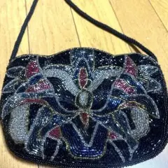 ポシェット カバン ショルダーバッグ ビーズ刺繍 昭和 バッグ パーティバッグ