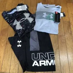 ☆アンダーアーマー☆YLG☆145～155☆Tシャツ＆ハーフパンツ☆3点セット☆