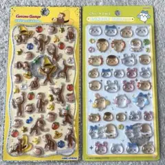 ボンボンドロップシール　プチドロップステッカー　おさるのジョージ　ちいかわ