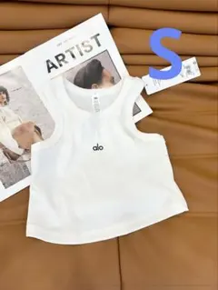 alo yoga リブタンクトップ ホワイト S