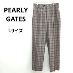 【パリーゲイツ】ゴルフパンツ スラックス チェック レトロ L ゴルフウエア