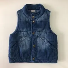 petit main デニムベスト　80cm〜90cm