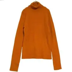 ディスコート　タートルネック リブニット　長袖　オレンジ　F