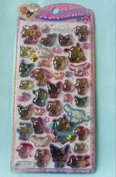 うるちゅる日焼けキティ♡シナモン♡マイメロ♡クロミ♡ポチャッコポップシール正規品