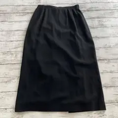 【REVER】 ロングスカート　黒　バックスリット　ウエストサイドゴム