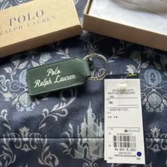 【新品未使用】ポロラルフローレン キーホルダー グリーン 本革 キーリング⭐︎