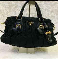 PRADA ブラック ナイロン　ショルダーバッグ2way