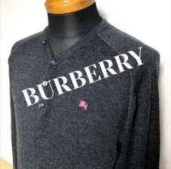 bi27. BURBERRY BLACK LABEL 長袖ニット サイズ2