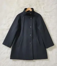 最終価格　美品【2WAY/ベルト付】ウール調 スタンドカラー ショートコート黒M