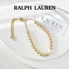 U998/RALPH LAUREN/ゴールドビーズxパール/ブレスレットのサムネイル