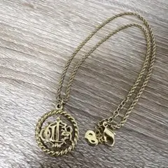 美品 クリスチャンディオール ネックレス ツイストサークル エンブレム ドイツ製