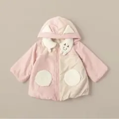 ベイビーチアー 90サイズ フードつきねこえりタフタコート 新品