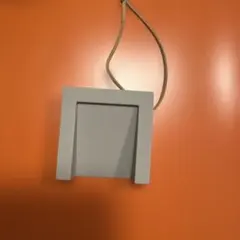 ドアストッパー グレー レザー紐付き