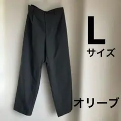 UNIQLO ユニクロ　タックワイドパンツ/ライト＋　オリーブ　L メンズ