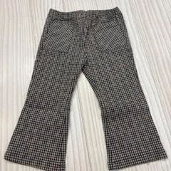 ZARA KIDS チェック柄フレアパンツ 前ポケット