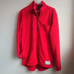 カブーKAVU フリースジャケットハーフジップ Mサイズ　赤 レッド
