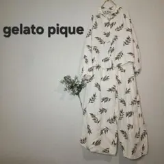 gelato pique オリーブ柄コットン100%上下セット　綿100%