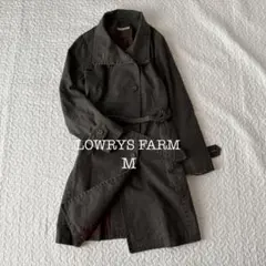 ローリーズファーム トレンチ風コットンコート グレー（M）ベルト付き 春秋