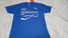 【PUMA新品未使用タグ付き】多摩川マラソン2016 Tシャツ 半袖 ブルー