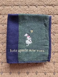 お値下げ kate spade new york 犬刺繍ハンカチ