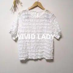 VIVID LADY ビビットレディ ブラウス トップス フリル カワイイ透け感のサムネイル