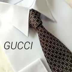 【極美品】GUCCI　GG柄 ロゴ 総柄　シルク100%　イタリア製
