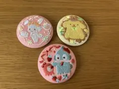 サンリオキャラクターズ 刺繍缶バッジビスケット3 　　　　　3つセット