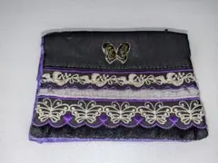 ANNA SUI 蝶の刺繍 小物入れ　ティッシュケース