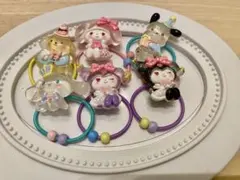 ヘアゴム　6点セット　パーツ大きめ畜光あり