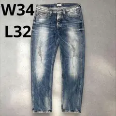 【Vintage】 トミーヒルフィガー ダメージデニムパンツ ヒルフィガーデニムのサムネイル