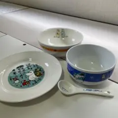 新品未使用 ムーミン 陶器食器セット 皿・ボウル・スプーン