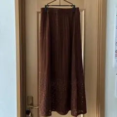CECIL McBEE ブラウンロングスカート Fサイズ