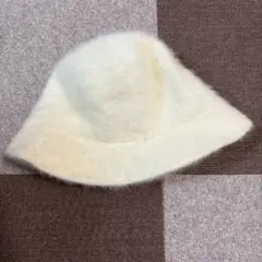 SELECT MOCA セレクトモカ ウール シャギーハット帽 オフホワイト