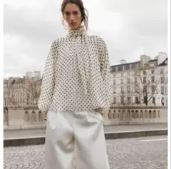 完売品】ZARA ドット柄シャツジャケット Mサイズ 新品タグつき - メルカリ