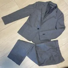 洋服の青山「n line Precious」7号 パンツスーツ チェック グレー