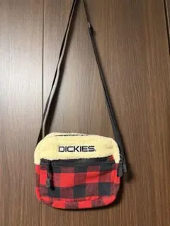 DICKIES 赤・黒チェック柄ショルダーバッグ