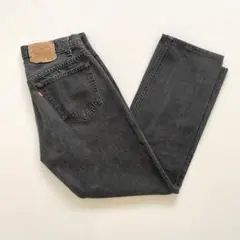 80s USA製 levi's 501 ブラックデニム w33 先染め 520
