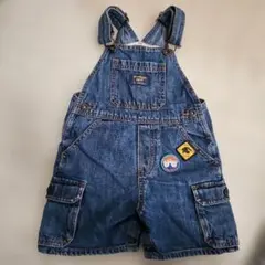 OSHKOSHオシュコシュ デニムオーバーオール ワッペン90cm