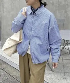 PIPI's企画 ストライプZIPシャツジャケット CPCMのサムネイル