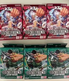 ワンピースカード　スタートデッキ 赤 ルフィx3　緑 ゾロx3 計6個 ワンピースカード スタートデッキ 赤 ルフィx3 緑 ゾロx3 計6個 - メルカリ